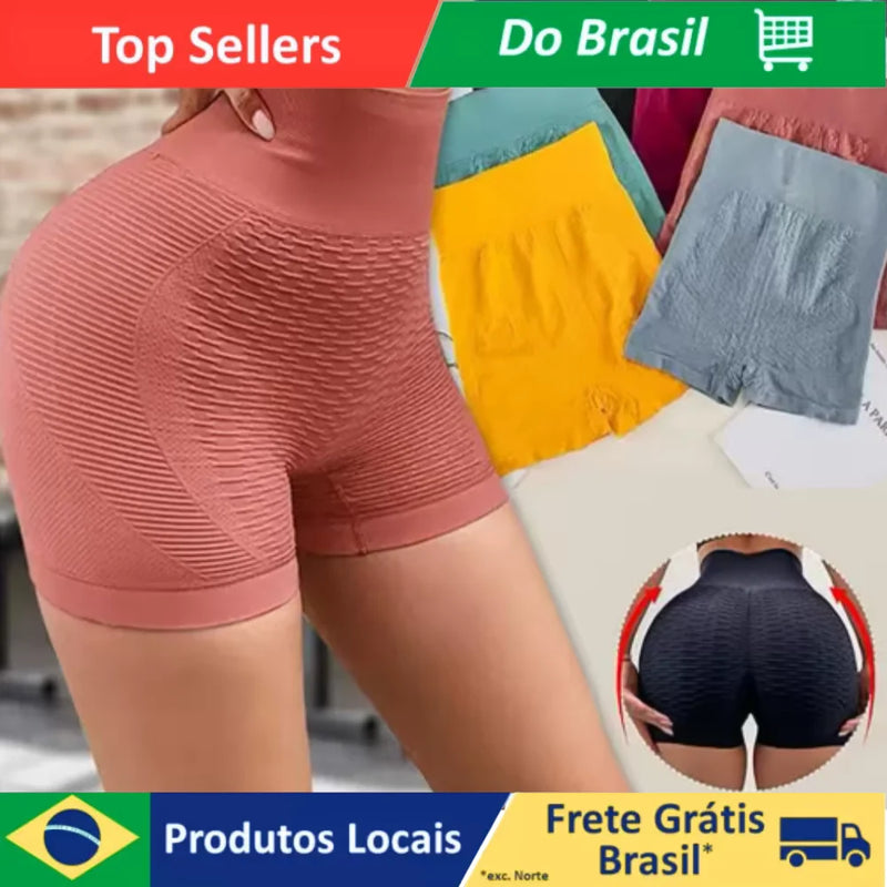 Calcinha Modeladora Feminina Cintura Alta Fitness Tecido Modelador de Cintura Encolhe e Diminui a Barriga